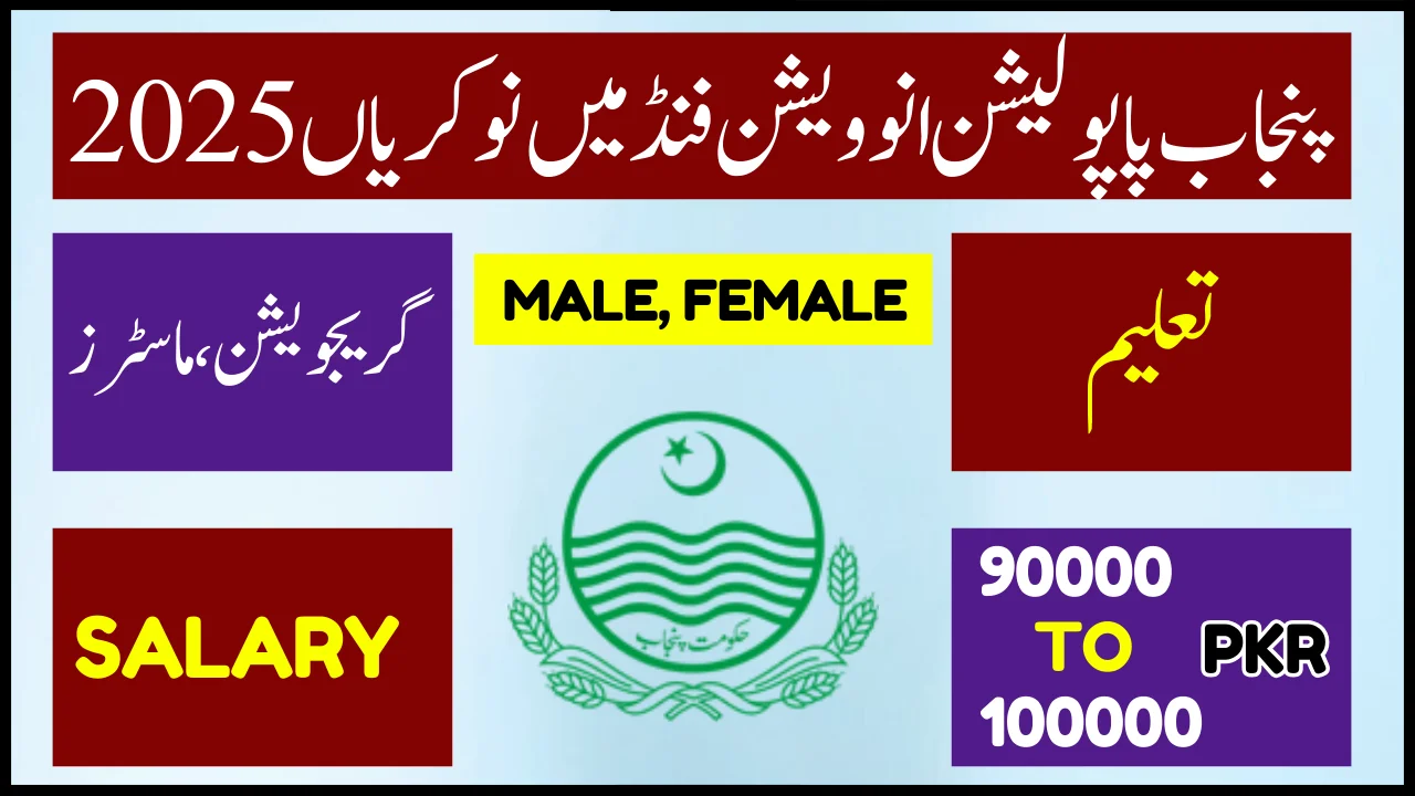 Punjab Population Innovation Fund jobs 2025